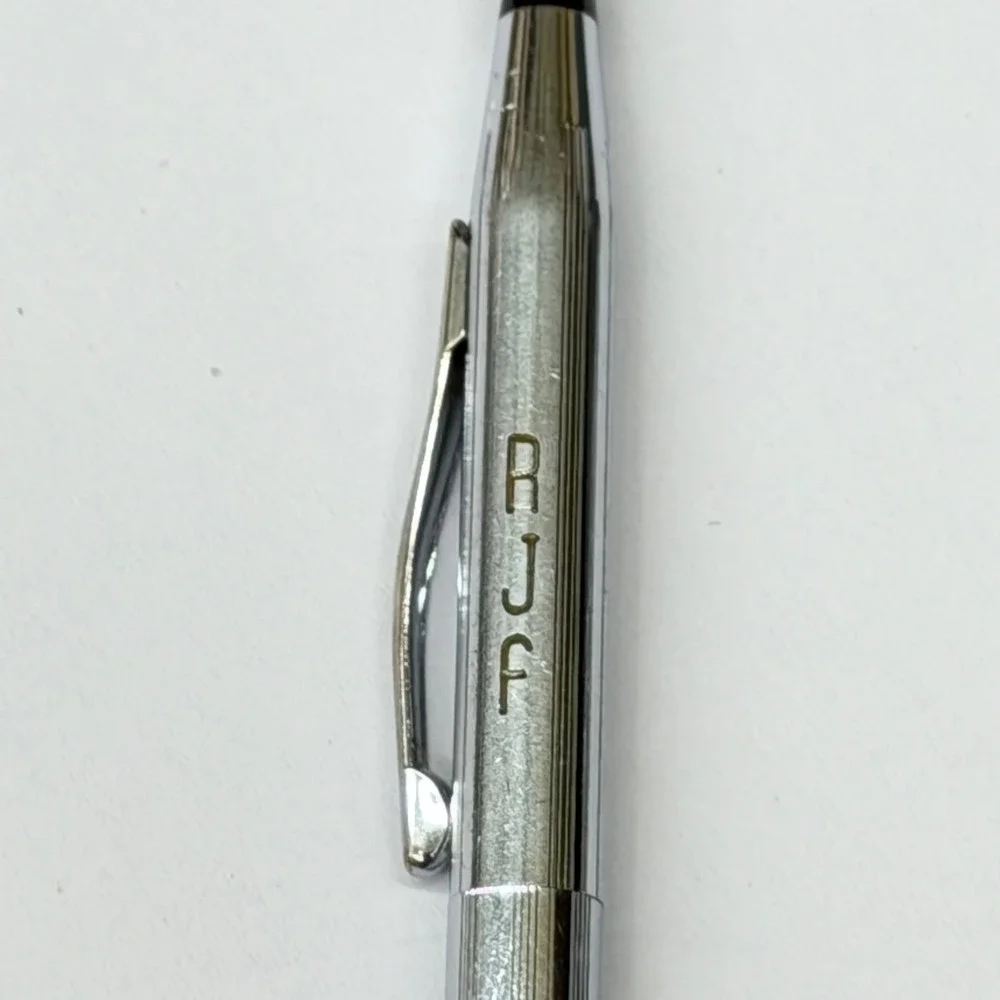 Vintage Cross Century Lustrous Chrome Ballpoint‎ Pen and Pencil Set RJF USA